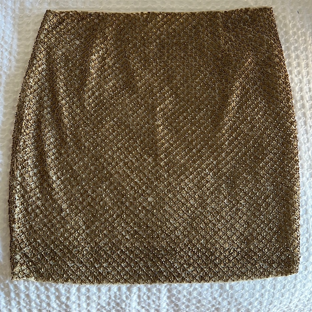 Joie Bricia Beaded gold skirt - Picture 4 of 6